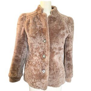 Marquis of London Vtg 60s faux fur Shearling teddy Short Coat Penny Lane L